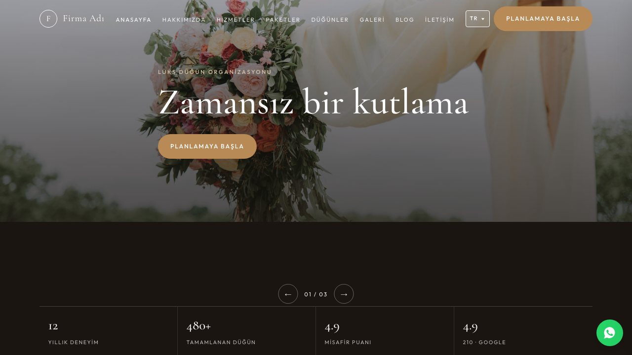 Düğün Organizasyon - 1 teması — Düğün
