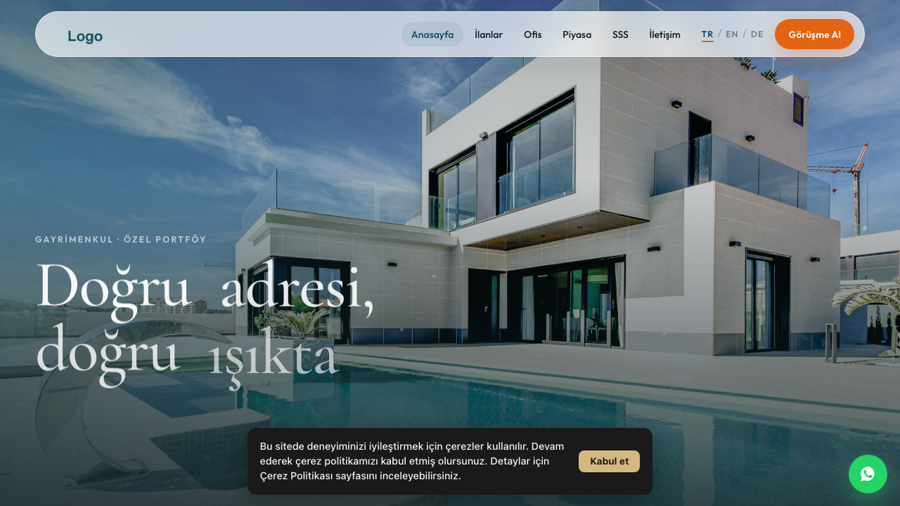 Emlak - 1 teması önizleme — Emlak web sitesi tasarımı