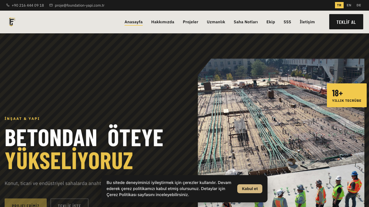İnşaat - 1 teması önizleme — İnşaat web sitesi tasarımı
