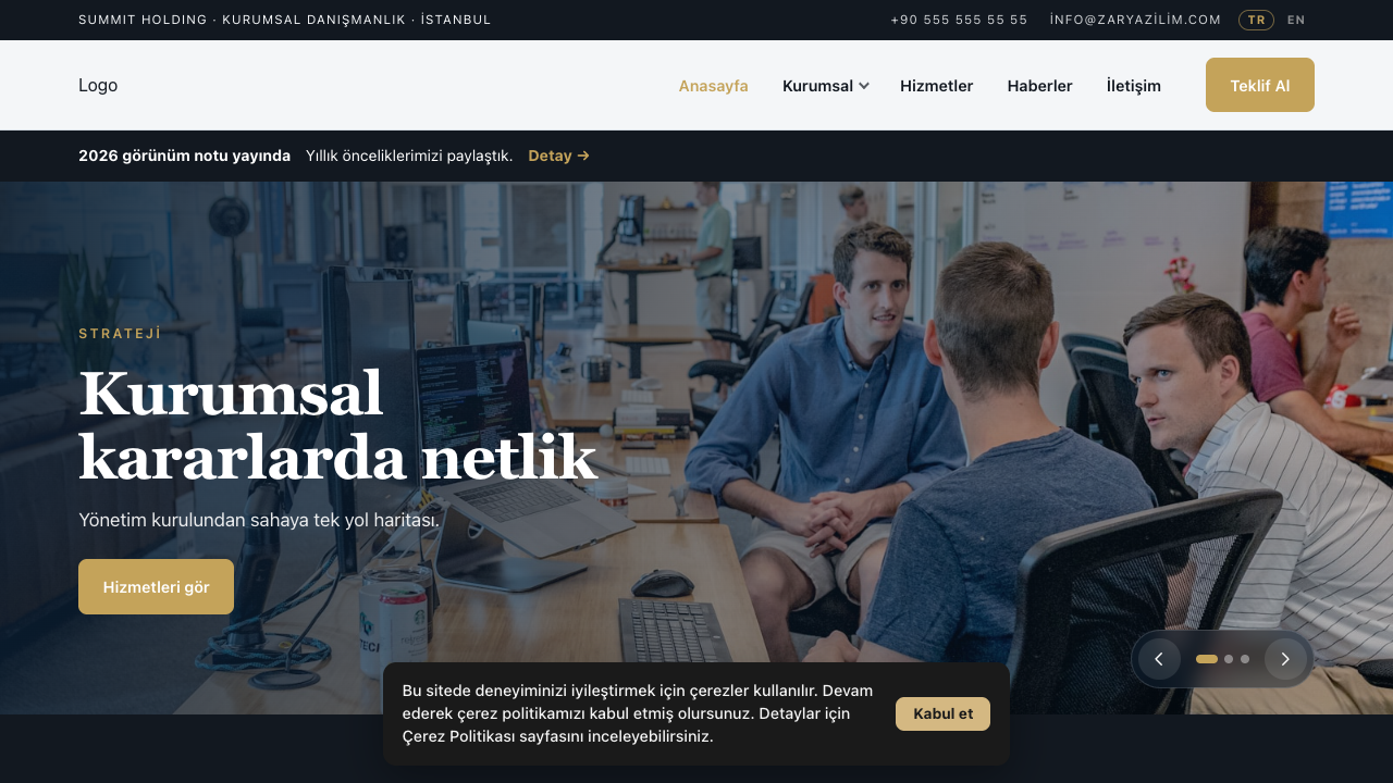 Kurumsal - 1 teması önizleme — Kurumsal web sitesi tasarımı