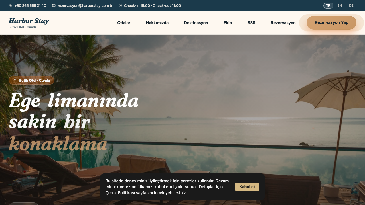 Otel - 1 teması önizleme — Otel web sitesi tasarımı