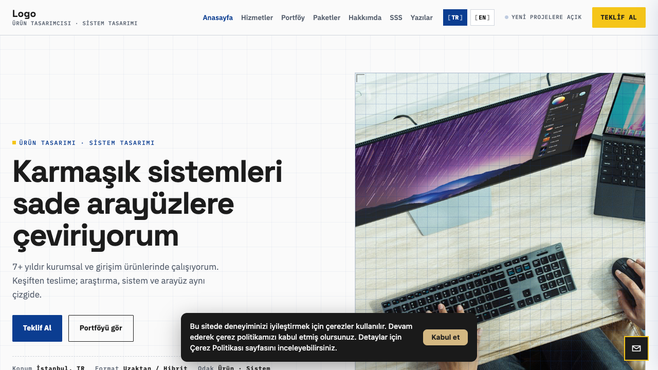 Portfolyo - 2 teması önizleme — Portfolyo web sitesi tasarımı