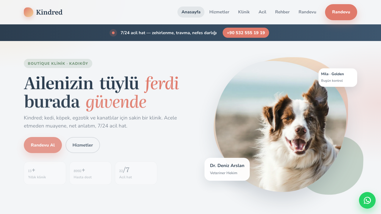 Veteriner - 1 teması önizleme — Veteriner web sitesi tasarımı